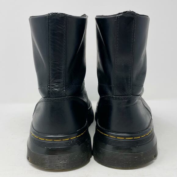 Doc Martens Combs Leather Black Combat Boots 10M/11L 8 Eye - Picture 6 of 10